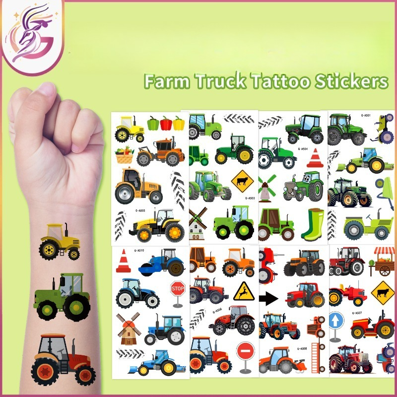 Outdoor Adventure Kids Party - Tatuajes de aventura de granja para