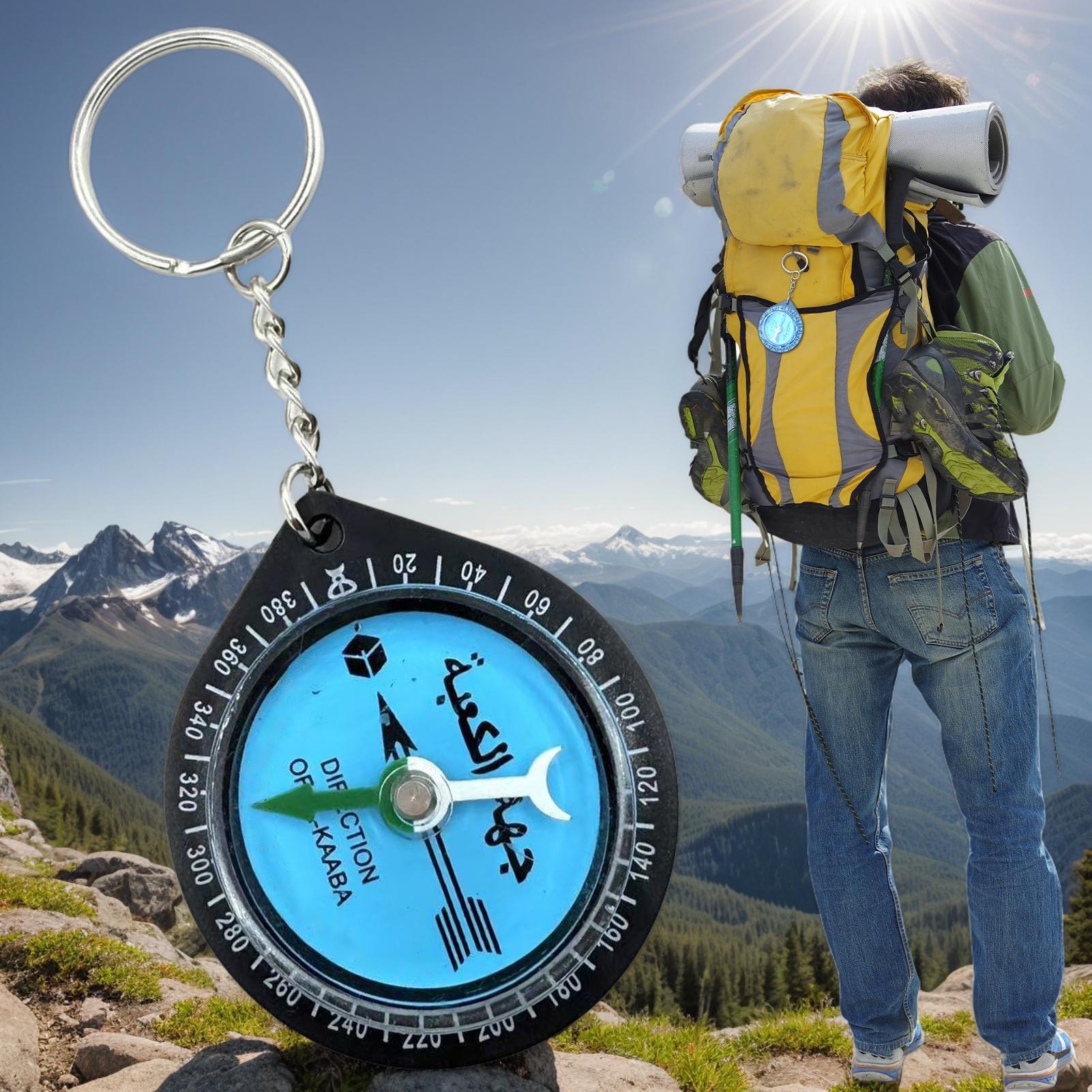 Outdoor Adventure Guide - Llavero con Brújula Multifuncional para Viajes,