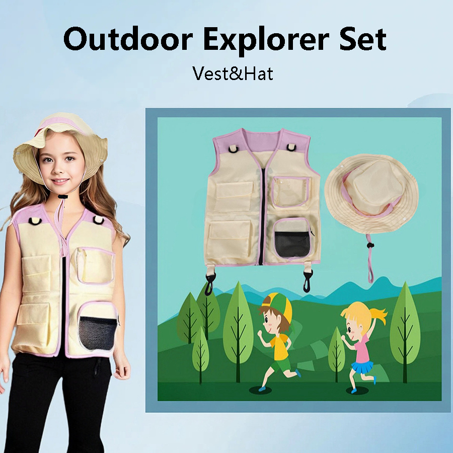 Outdoor Adventure Kids Party - Chaleco de explorador para niños, traje