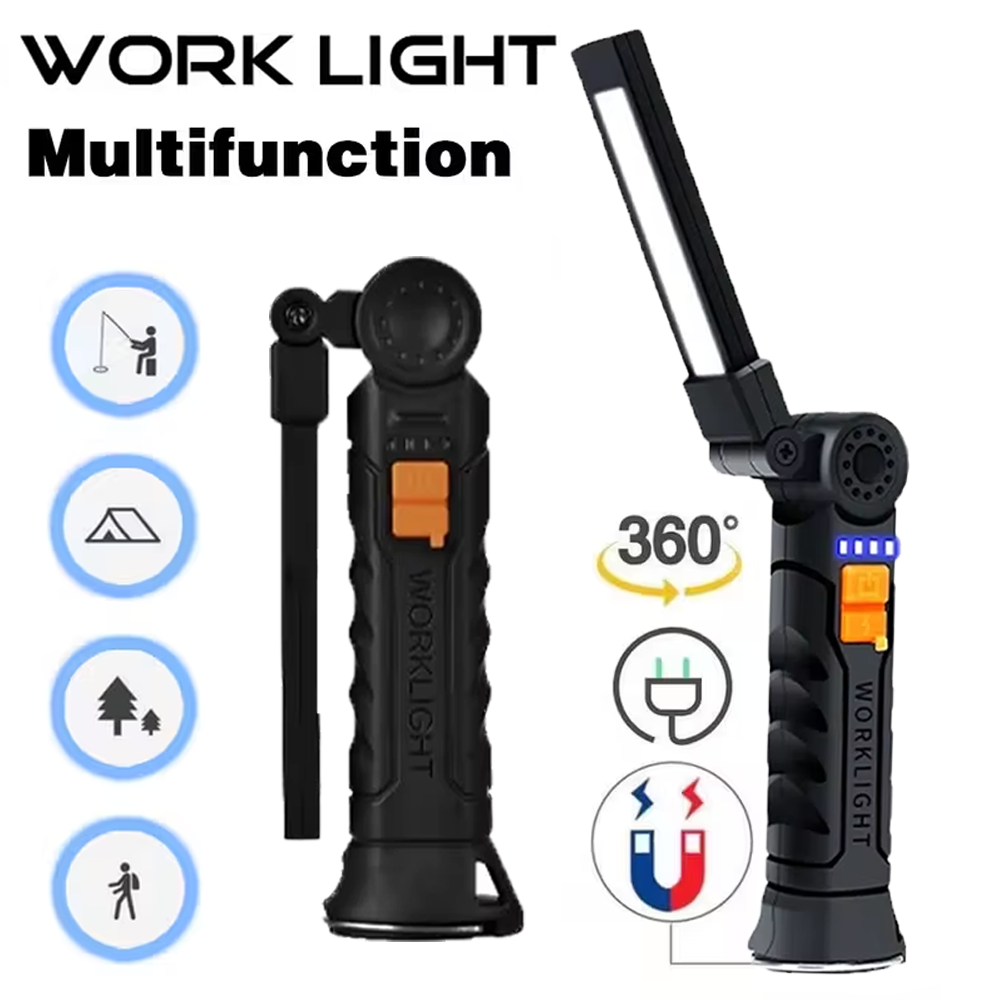 Outdoor Adventure Trips - Linterna LED COB portátil, linterna recargable