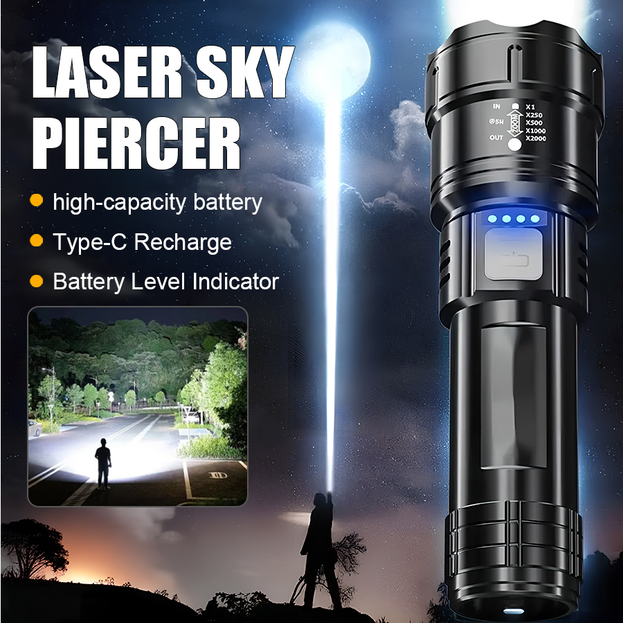 Outdoor Adventure Trips - Linterna LED P50 de Alta Potencia,