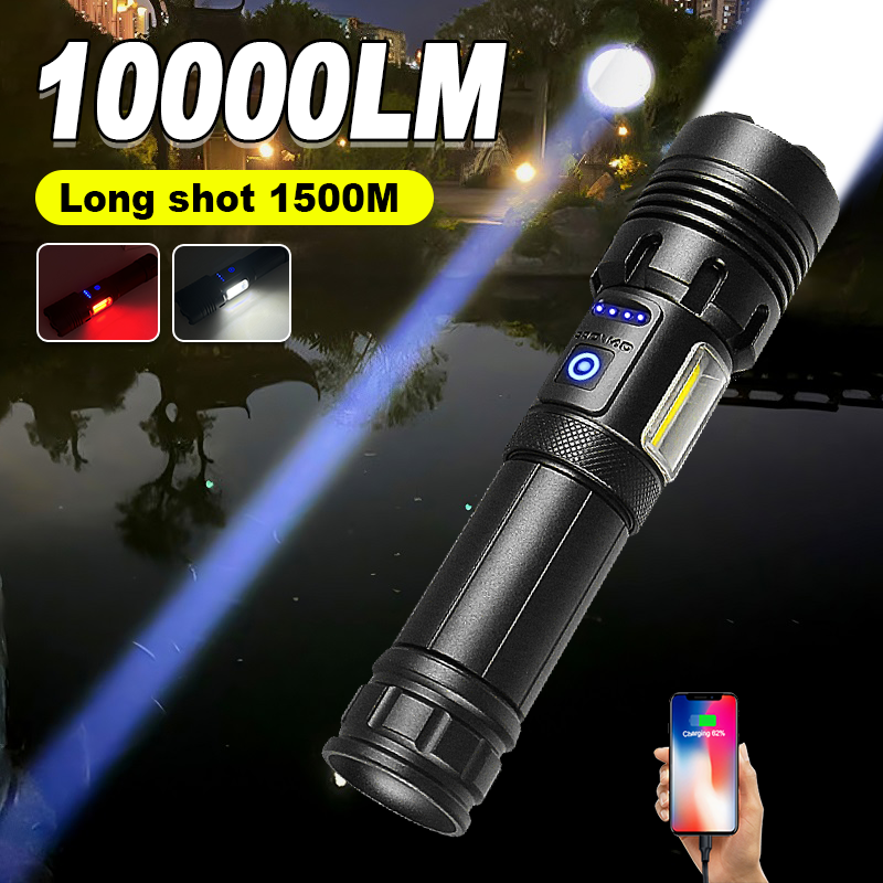 Outdoor Adventure Inc - Linterna Led más potente de 100W,