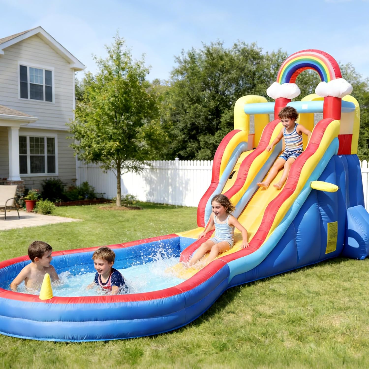 Outdoor Adventure Kids Party - Tobogán Acuático Inflable de 21 pies