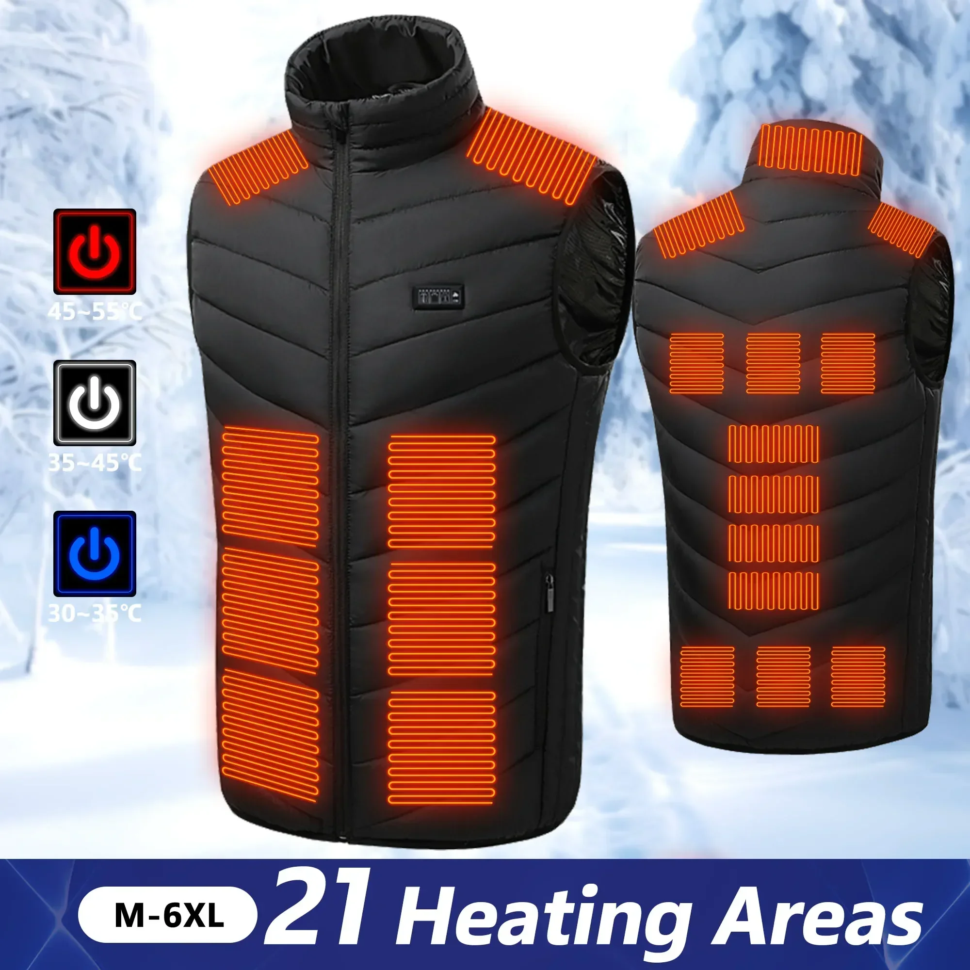 Outdoor Adventure Vest - 21 chaleco calefactable, chaquetas eléctricas con