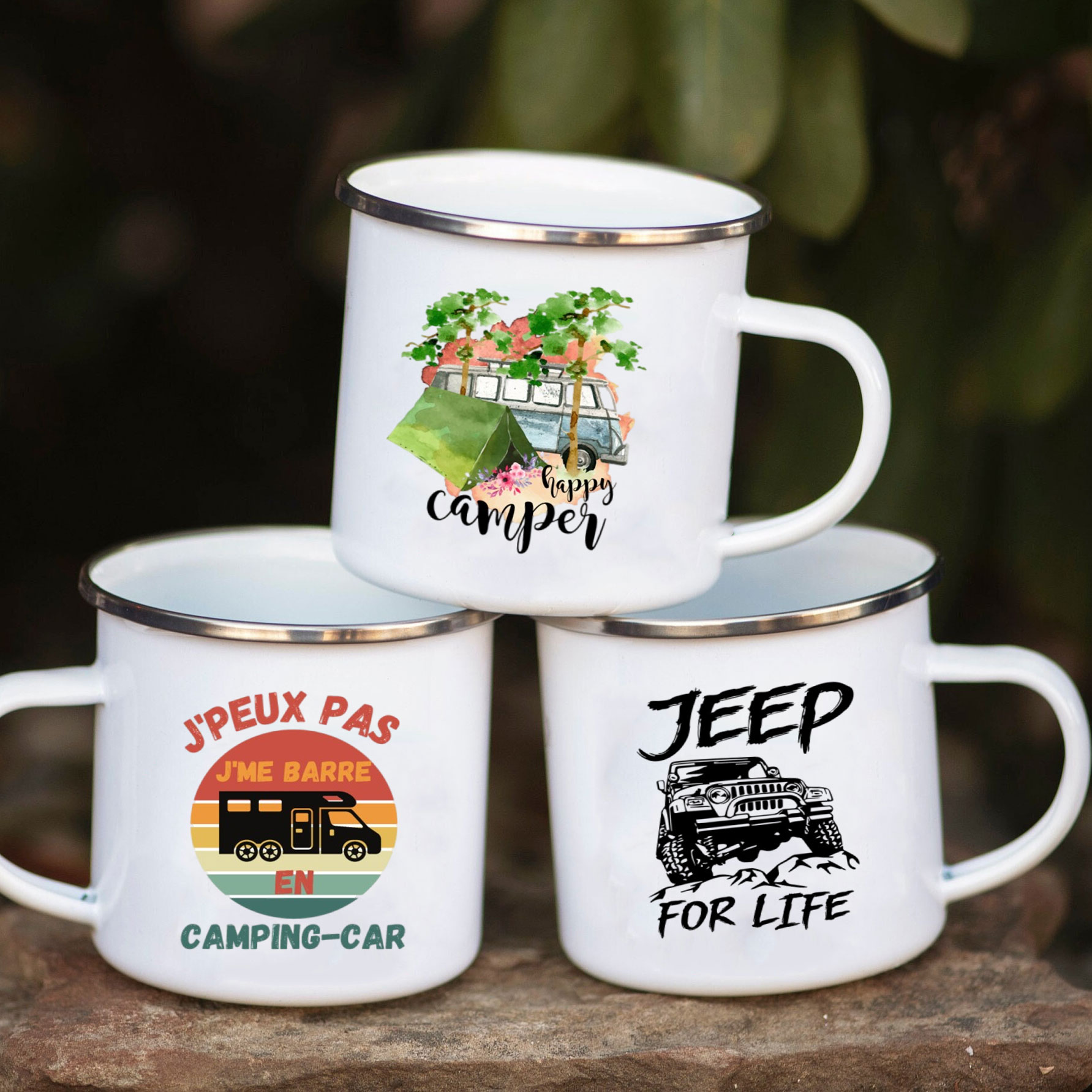Outdoor Adventure Gifts - Taza de Esmalte para Autocaravana, Taza
