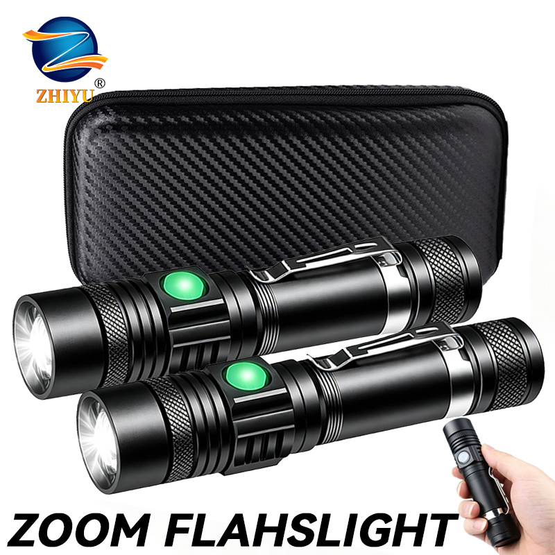 Outdoor Adventure Trips - Linterna LED T6 Recargable, Linterna con