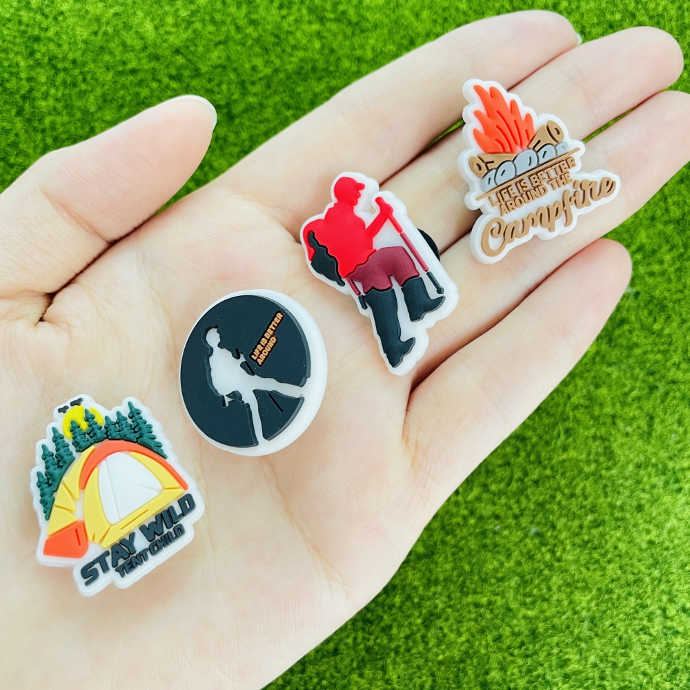 16 adornos para zapatos de cam - Outdoor Adventure Birthday Party reseña y precio