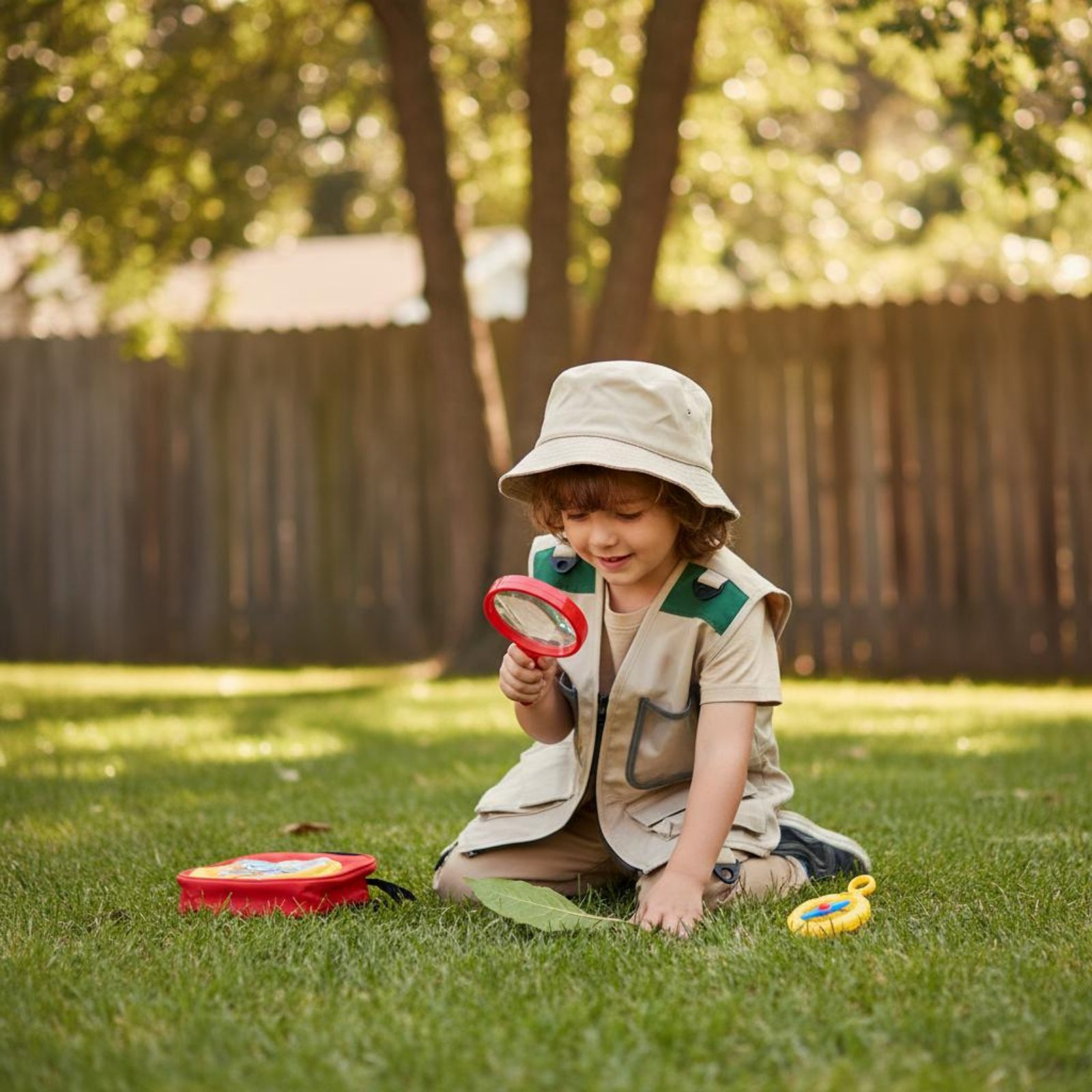 Conjunto de chaleco y sombrero - Outdoor Adventure Kids Party reseña y precio