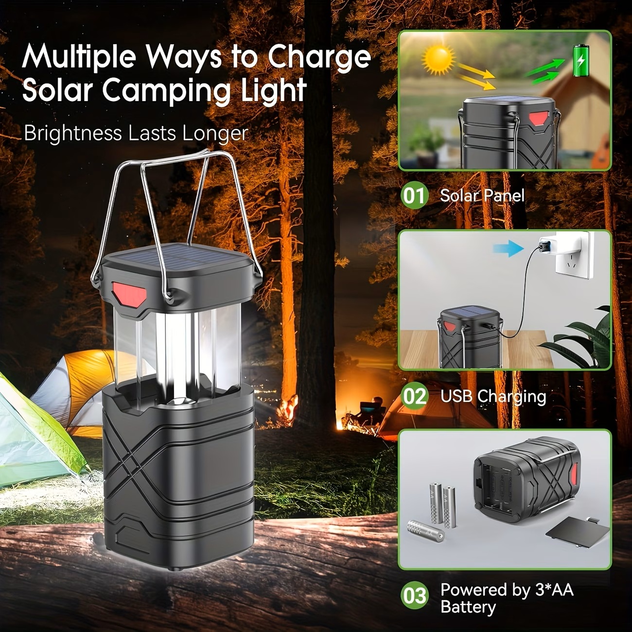 Linterna Solar para Camping, P - Outdoor Adventure Inc reseña y precio