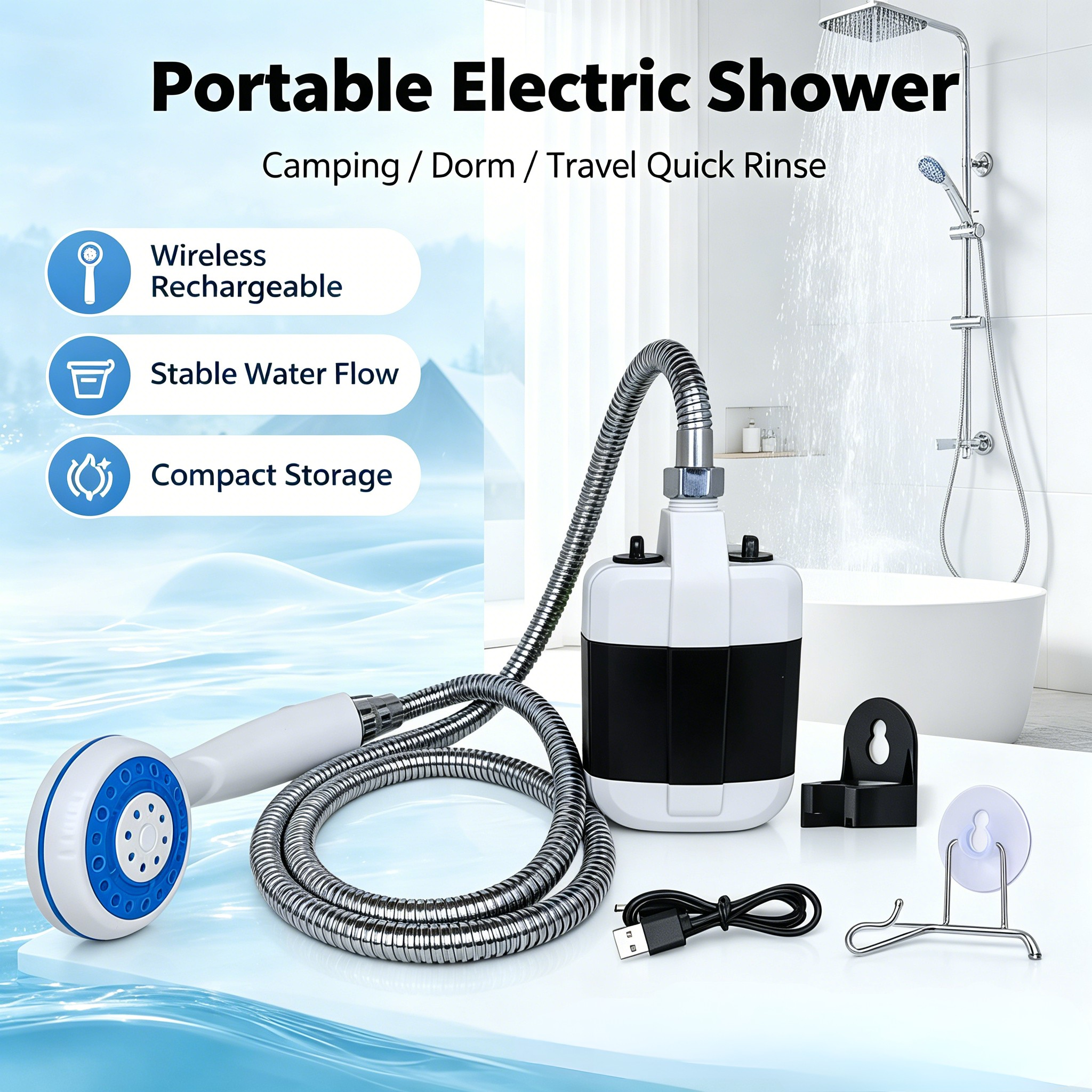 Bomba de Ducha Eléctrica Portá - Outdoor Adventure Trips reseña y precio