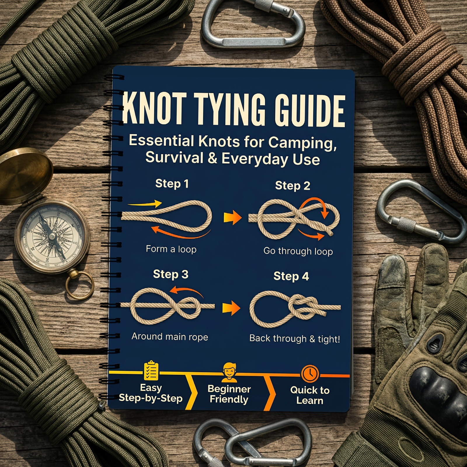 Guía paso a paso de nudos de s - Outdoor Adventure Guide reseña y precio