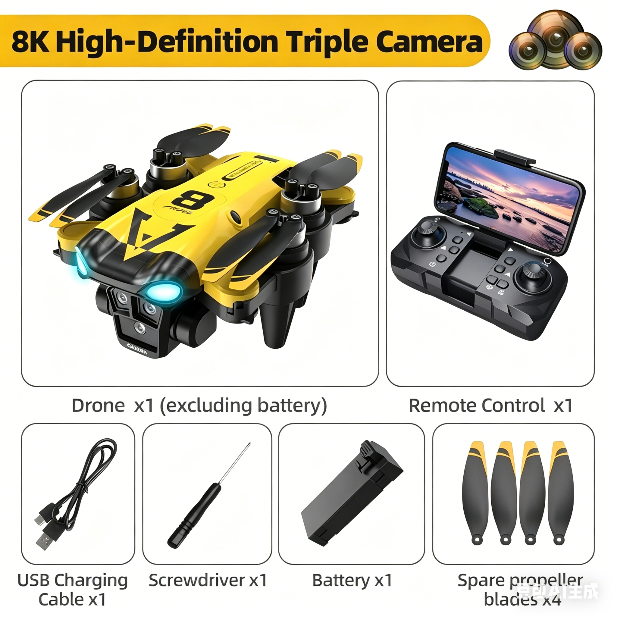 Nuevo cuadricóptero con triple - Outdoor Adventure Gifts reseña y precio