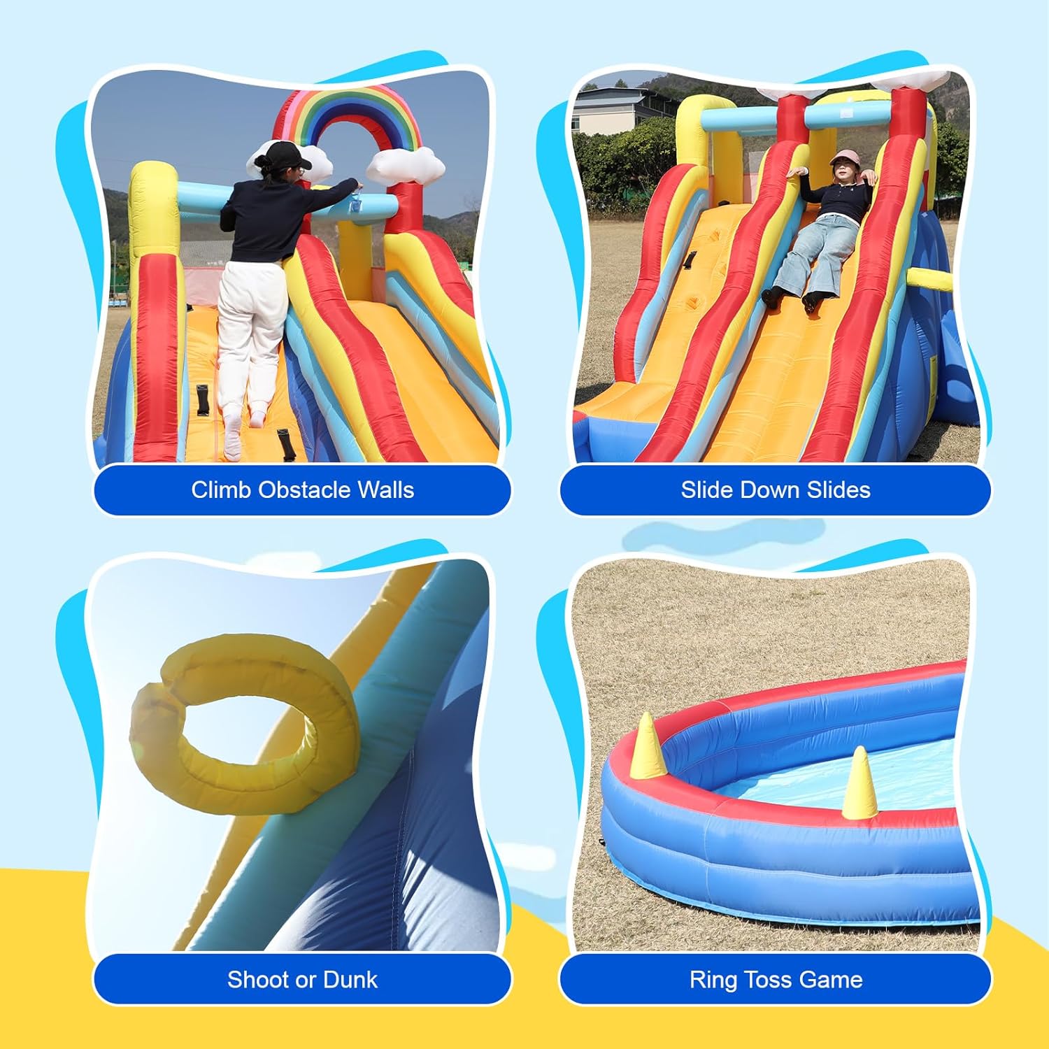 Tobogán Acuático Inflable de 2 - Outdoor Adventure Kids Party reseña y precio
