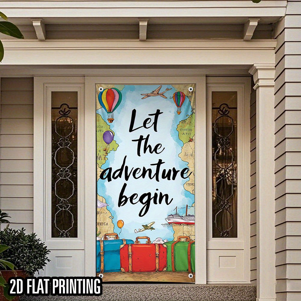 Cortina de puerta 2D, 1 pieza. - Outdoor Adventure Birthday Party reseña y precio
