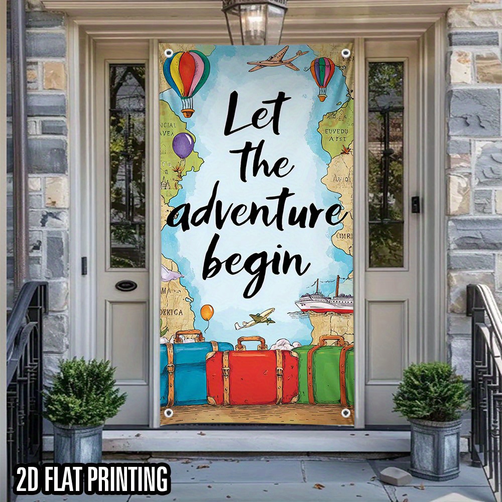 Cortina de puerta 2D, 1 pieza. - Outdoor Adventure Birthday Party reseña y precio