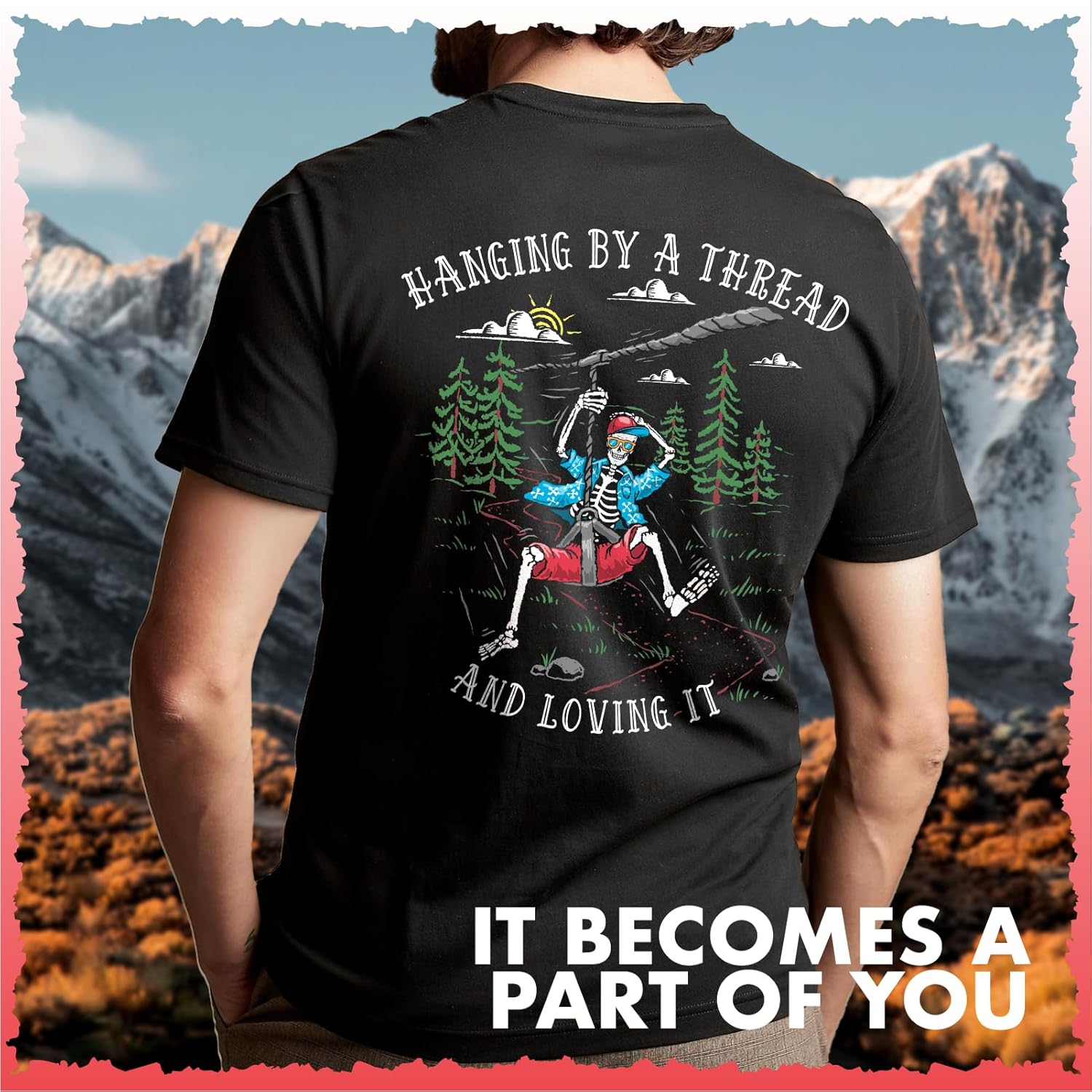 Camiseta gráfica con estampado - Outdoor Adventure Ziplines & Waterfall reseña y precio