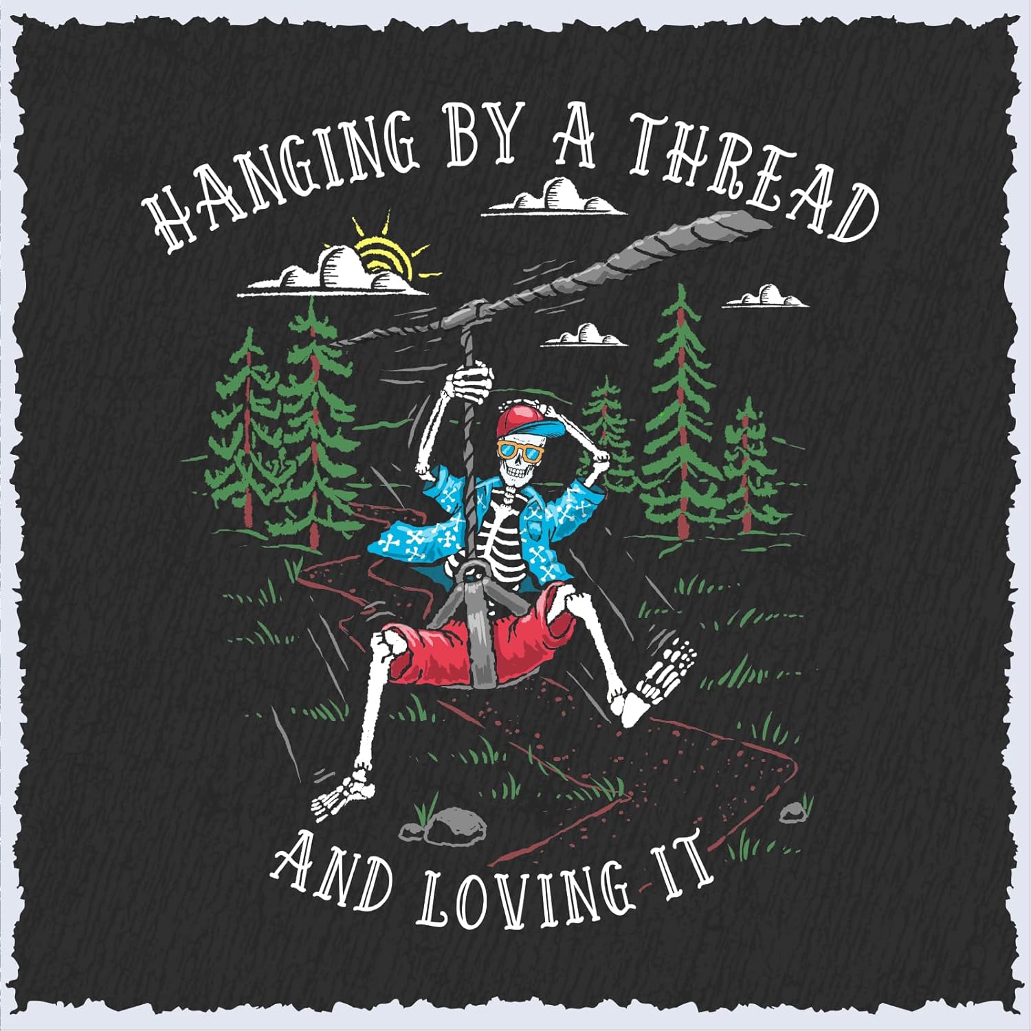 Camiseta gráfica con estampado - Outdoor Adventure Ziplines & Waterfall reseña y precio