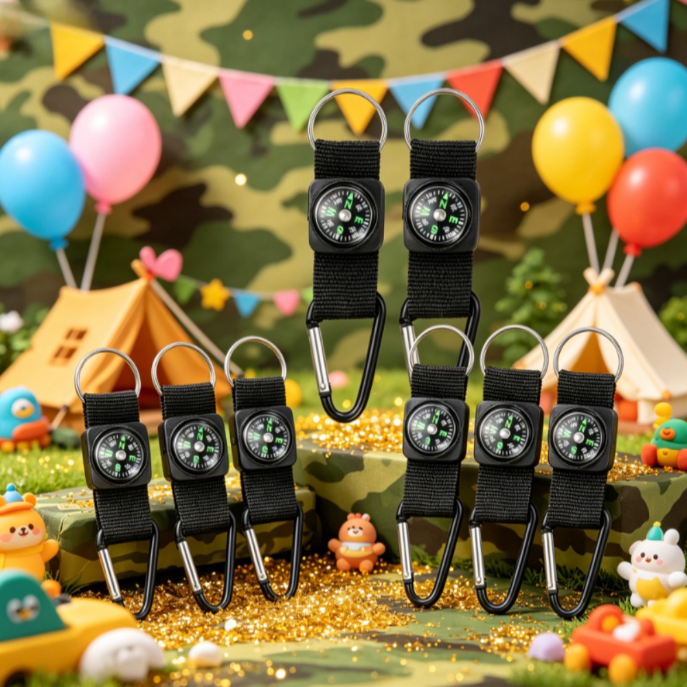 6 brújulas negras con clip par - Outdoor Adventure Birthday Party reseña y precio