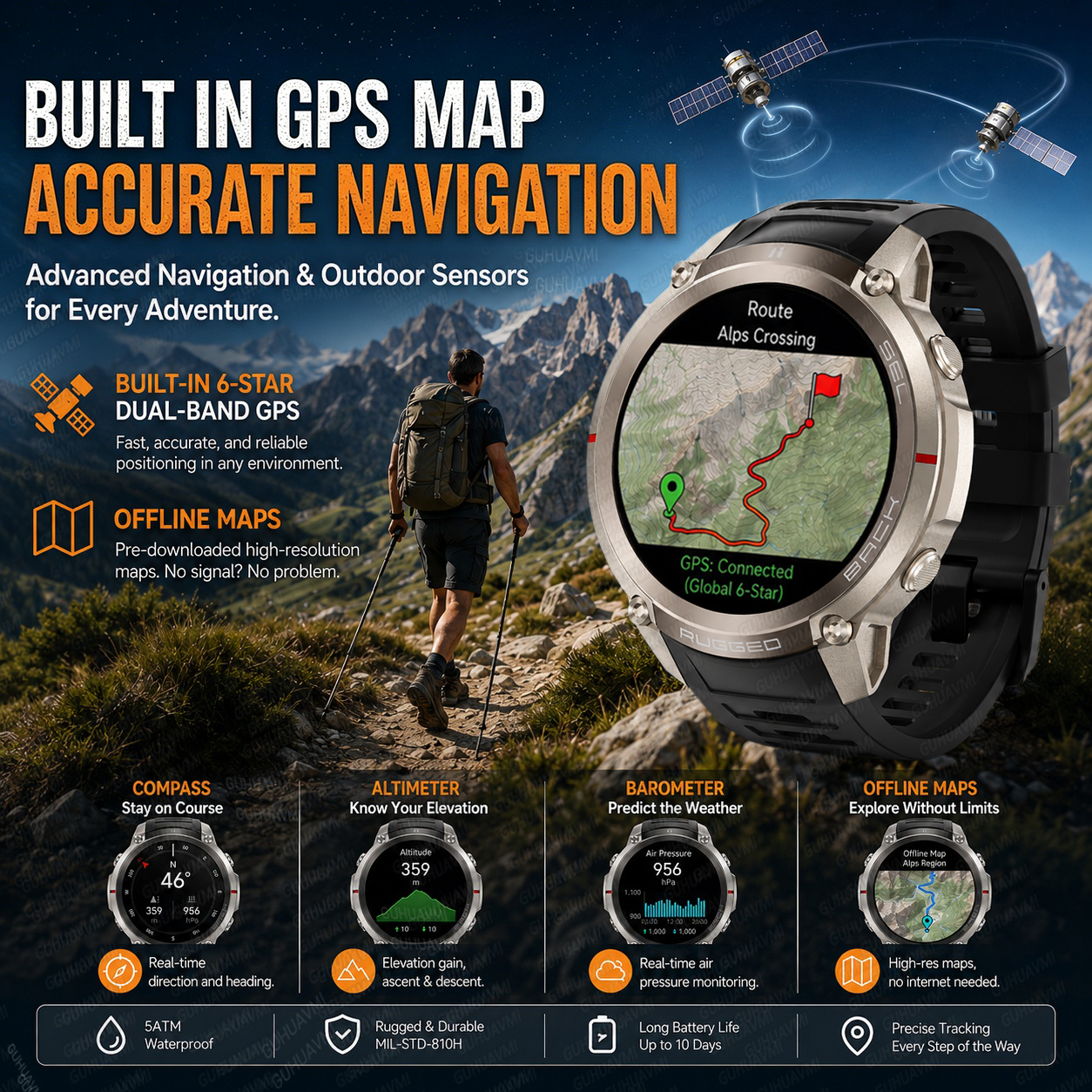 Nuevo Reloj Inteligente Deport - Outdoor Adventure Watches reseña y precio