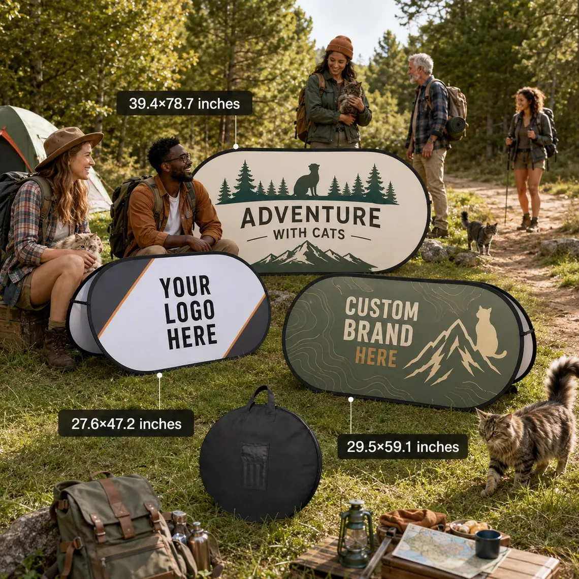 Banner Publicitario Personaliz - Outdoor Adventure Birthday Party reseña y precio