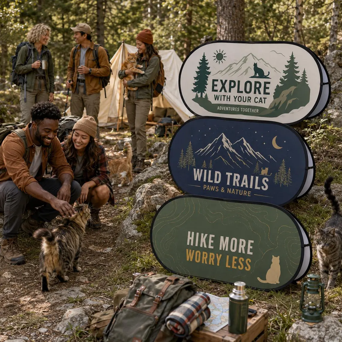 Banner Publicitario Personaliz - Outdoor Adventure Birthday Party reseña y precio
