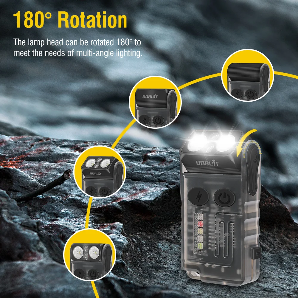 Linterna de Llavero EDC BORUiT - Outdoor Adventure Inc reseña y precio