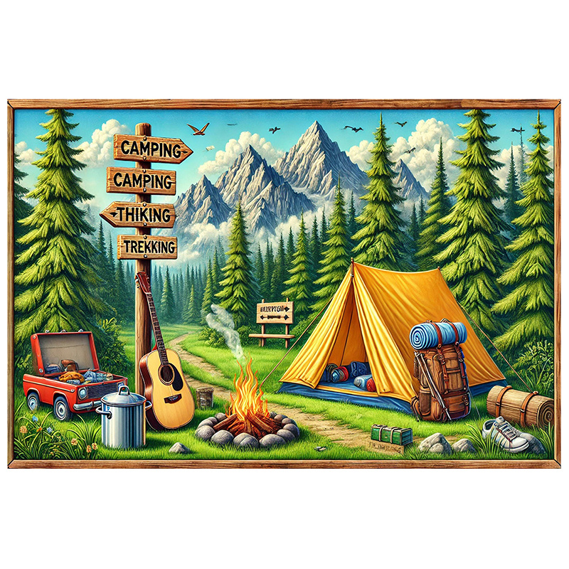 1 fondo para acampar y aventur - Outdoor Adventure Birthday Party reseña y precio
