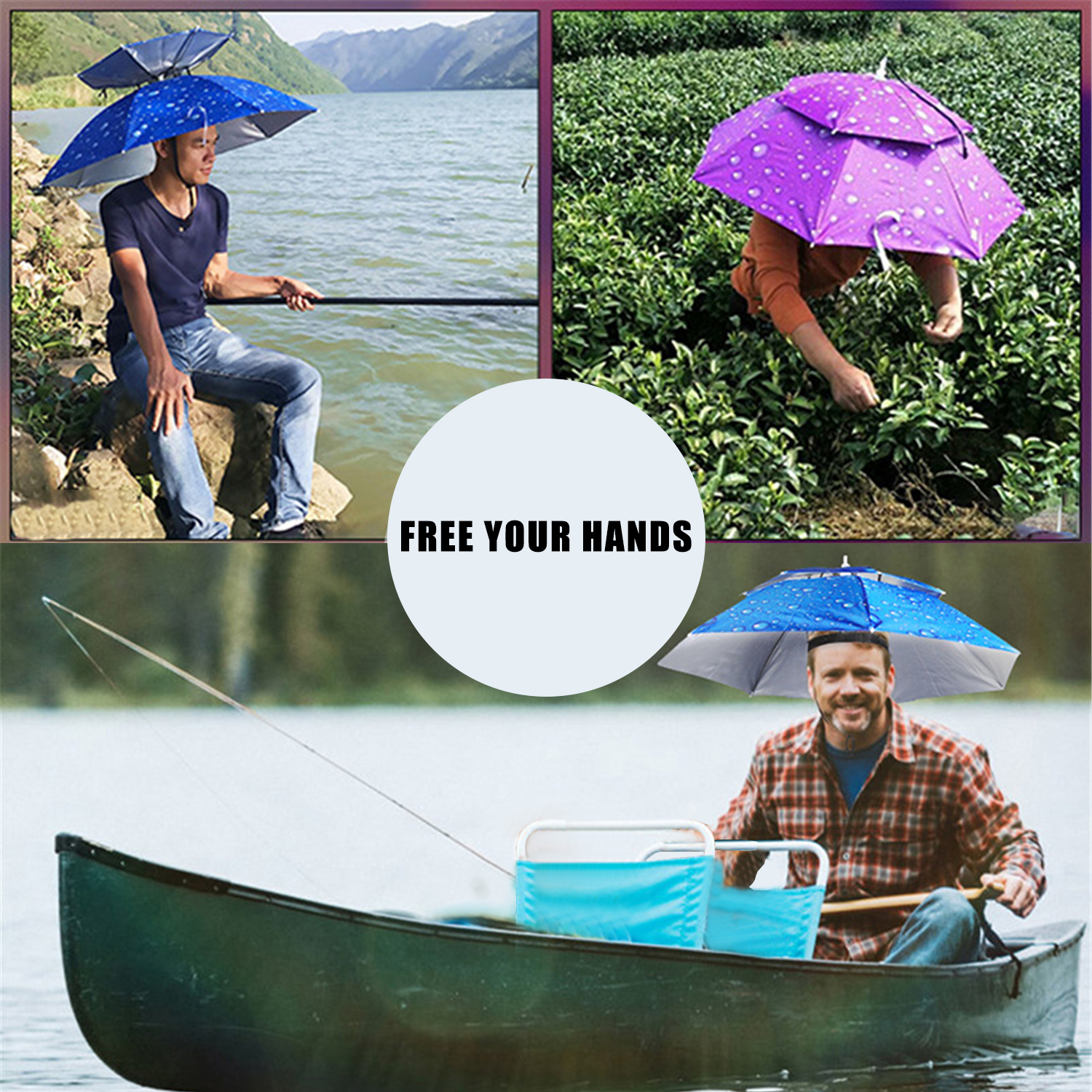 Paraguas de lluvia, sombrero p - Outdoor Adventure Hat reseña y precio