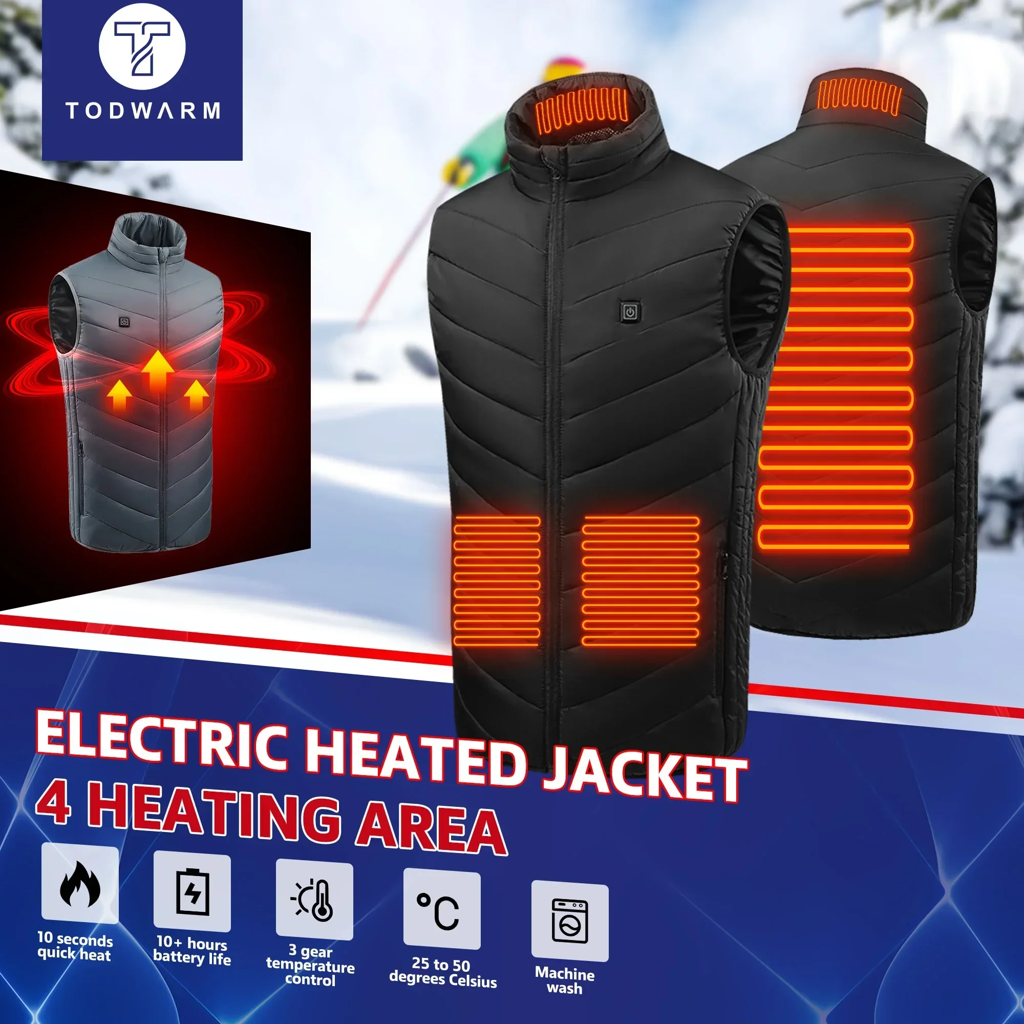 21 chaleco calefactable, chaqu - Outdoor Adventure Vest reseña y precio