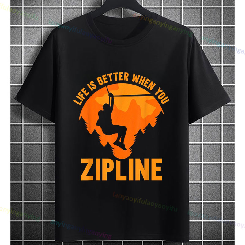 Divertida camiseta gráfica de  - Outdoor Adventure Ziplines & Waterfall reseña y precio