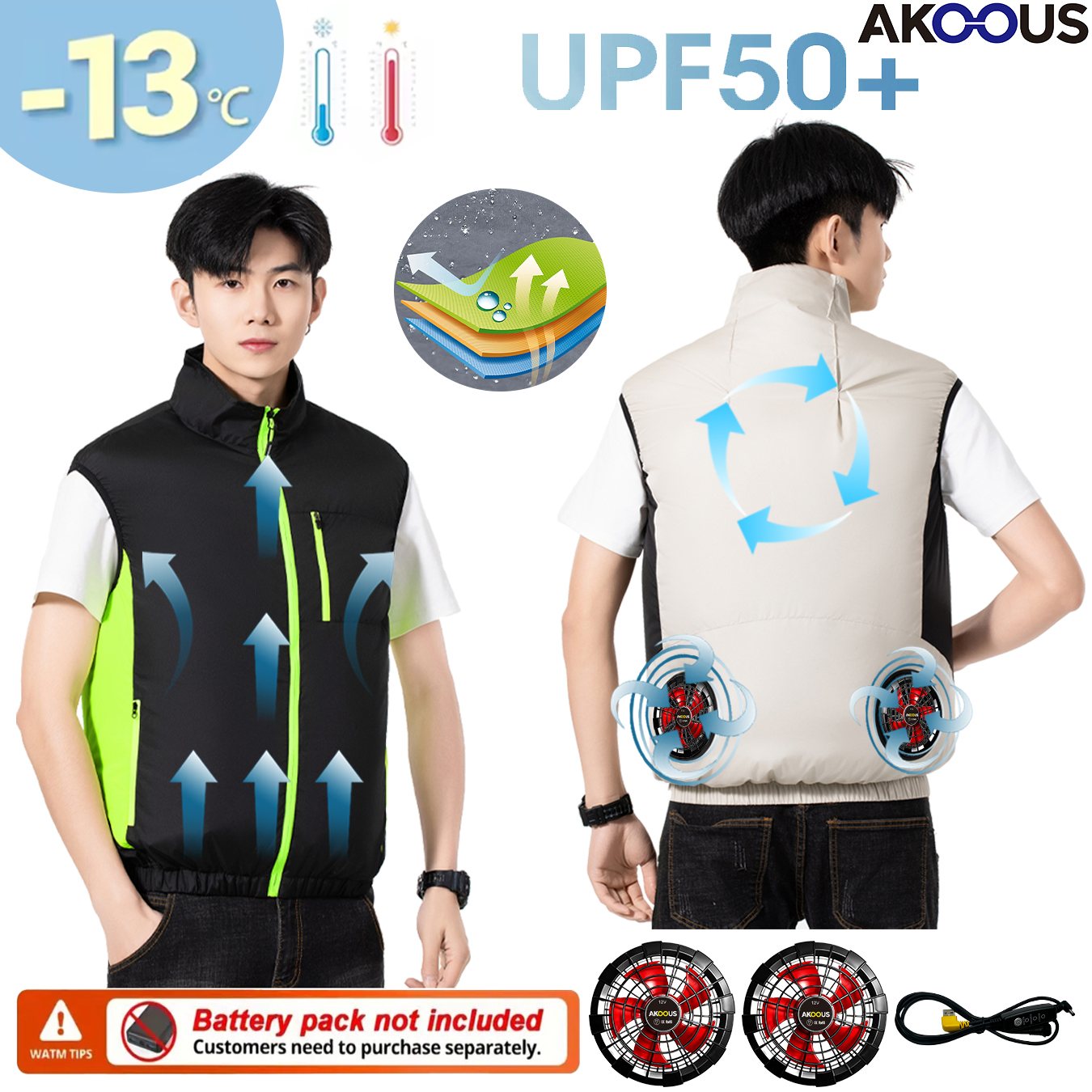 Chaleco Refrigerante USB de 12 - Outdoor Adventure Vest reseña y precio