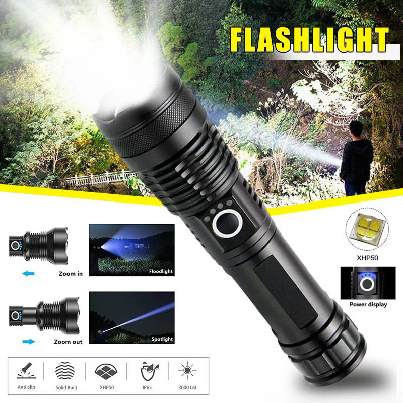Linterna Led XHP70 de alta pot - Outdoor Adventure Trips reseña y precio